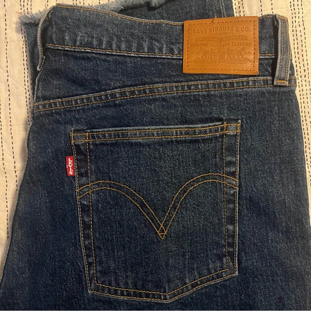 Levi's Wedgie Straight Dark Blue Jeans